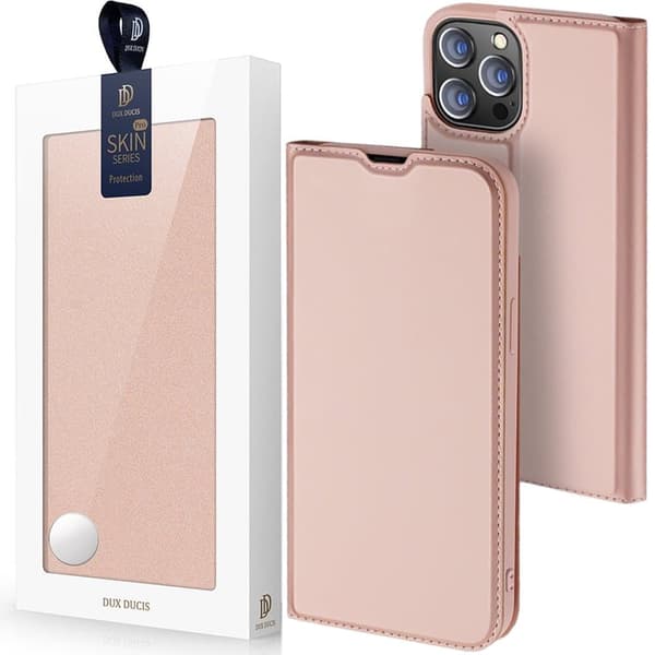 Dux Ducis Skin Pro deksel med klaff iPhone 14 Pro Max rosa