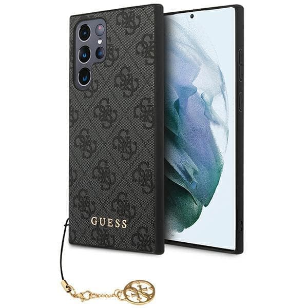 Guess GUHCS23LGF4GGR S23 Ultra S918 veske - grå hard veske 4G Charms Collection