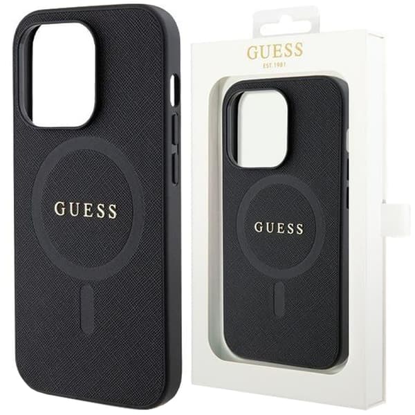 Guess GUHMN61PSAHMCK Deksel til iPhone 11 / Xr - Svart Saffiano MagSafe