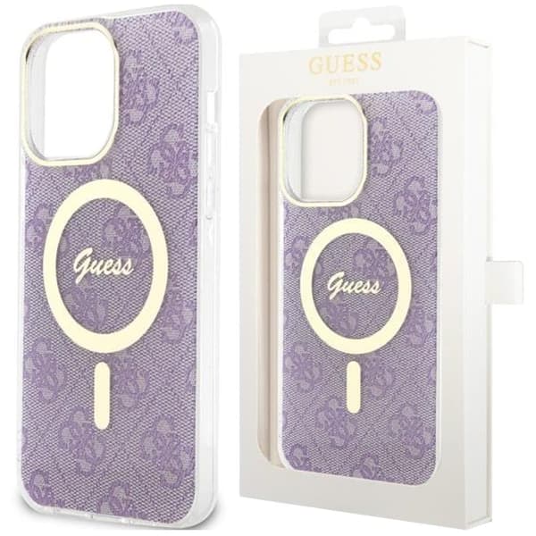 Guess GUHMP14XH4STU-deksel til iPhone 14 Pro Max 6.7 lilla/lilla hardt deksel 4G MagSafe