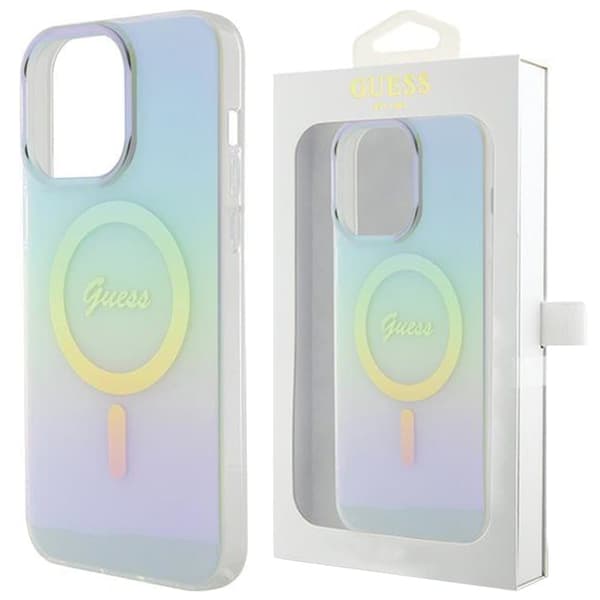 Guess GUHMP15SHITSQ iPhone 15 6.1 turkis/turkis hardt deksel IML Iridescent MagSafe