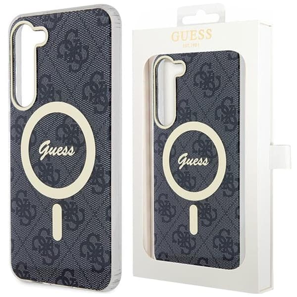 Guess GUHMS23SH4STK S23 S911 Veske - Svart 4G MagSafe
