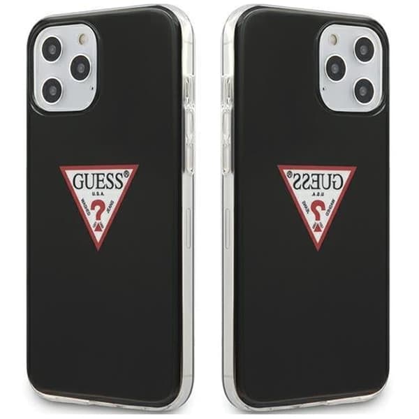 Guess Triangle Collection beskyttelsesdeksel til iPhone 12 / iPhone 12 Pro - svart