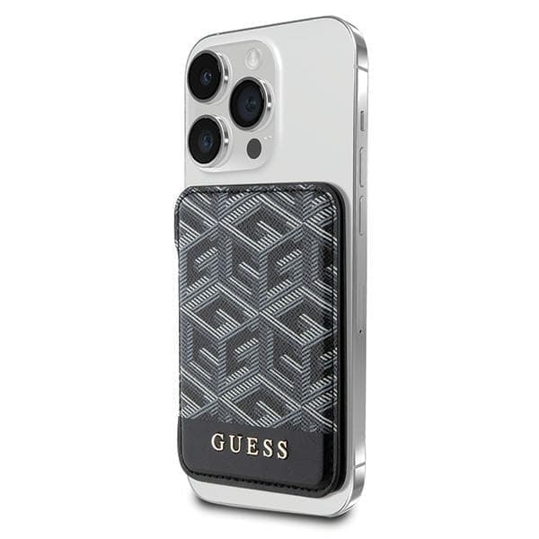 Guess lommebokkortveske GUWMSHGCFSEK MagSafe GCube Stripe - Svart