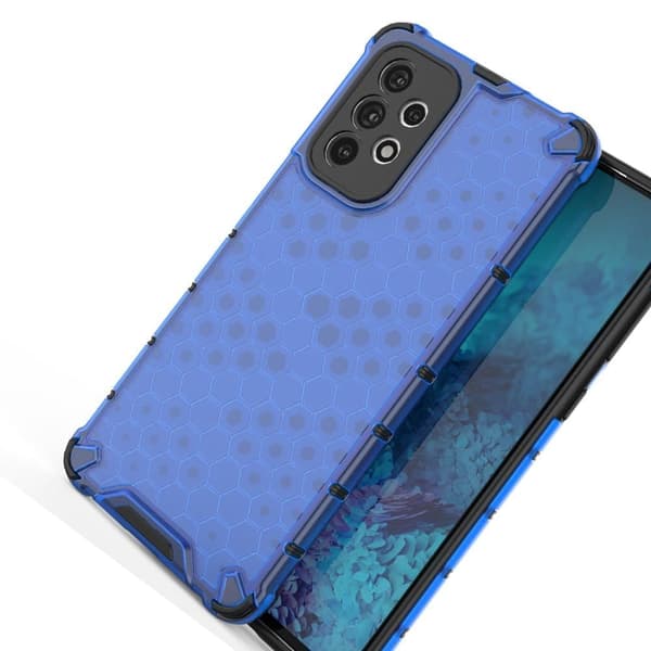 Honeycomb pansret deksel med gelramme for Samsung Galaxy A33 5G blå