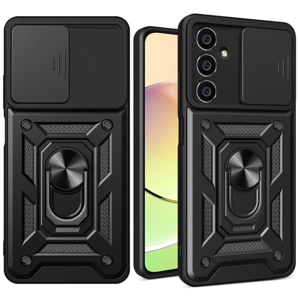 Hybrid Armor Camshield Beskyttende deksel til Samsung Galaxy A34 5G pansret deksel med kamerabeskyttelse svart