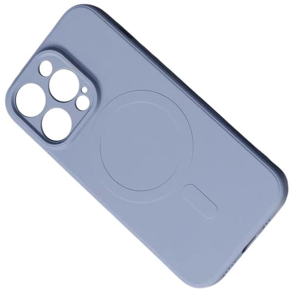 Magnetisk iPhone 13 Pro silikondeksel Magsafe - grå-blå