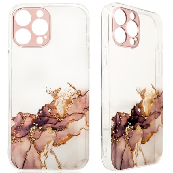 Marble Case-deksel til Samsung Galaxy A12 5G gel deksel marmorbrun