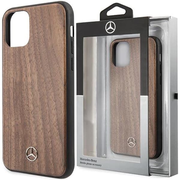 Mercedes MEHCN65VWOLB iPhone 11 Pro Max hardt deksel brun/brun Wood Line Valnøtt