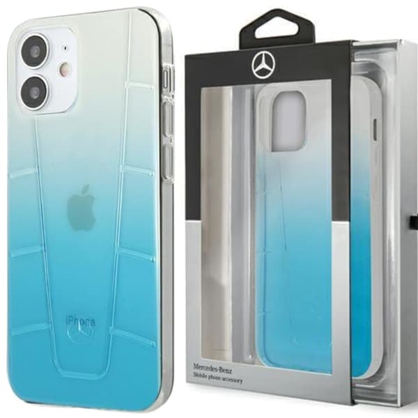 Mercedes MEHCP12SCLGBL iPhone 12 mini 5.4 blå/blå hardt etui Transparent Line