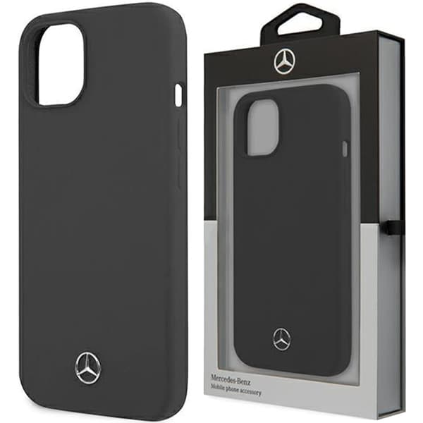 Mercedes MEHCP13SSILBK iPhone 13 mini 5.4 svart/svart hardt deksel Silikonlinje