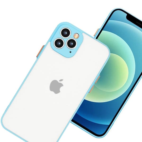 Milky Case Silikon fleksibelt gjennomskinnelig deksel til Samsung Galaxy A42 5G Blue-telefonen