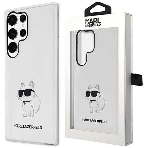 Karl Lagerfeld KLHCS23LHNCHTCT S23 Ultra S918 veske - gjennomsiktig hard veske Ikonik Choupette