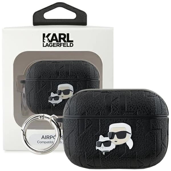 Karl Lagerfeld Monogram Karl & Choupette hodeveske til AirPods Pro 2 - Svart