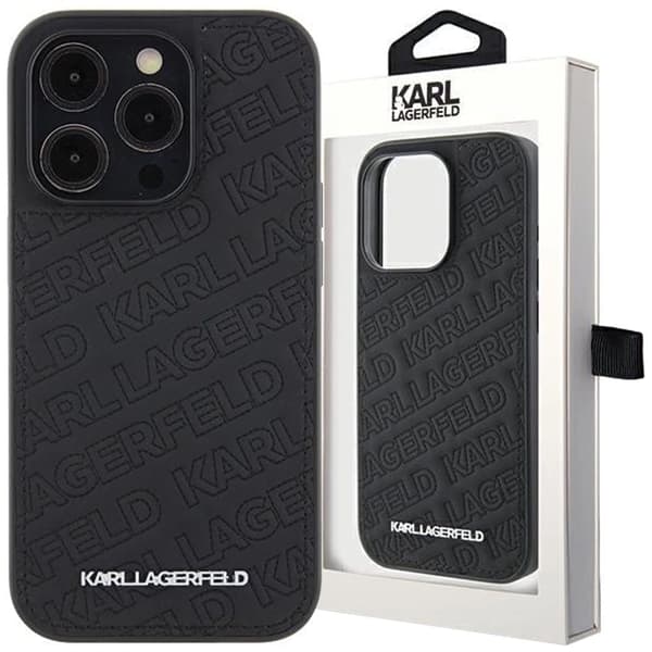 Karl Lagerfeld Quilted K Pattern Deksel til iPhone 15 Pro - Svart