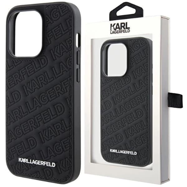 Karl Lagerfeld Quilted K Pattern Deksel til iPhone 15 Pro Max - Svart