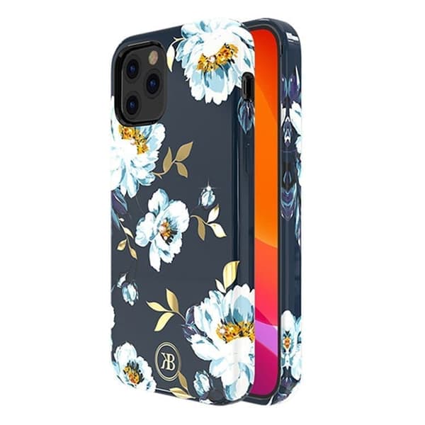 Kingxbar Blossom-deksel dekorert med original Swarovski Crystals iPhone 12 mini multicolor (Gardenia)