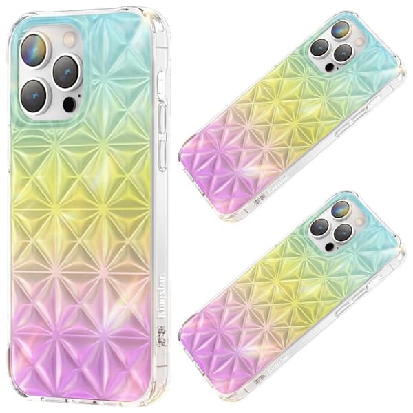 Kingxbar Miya Series iPhone 14 Pro-deksel, bakdeksel, regnbuedeksel