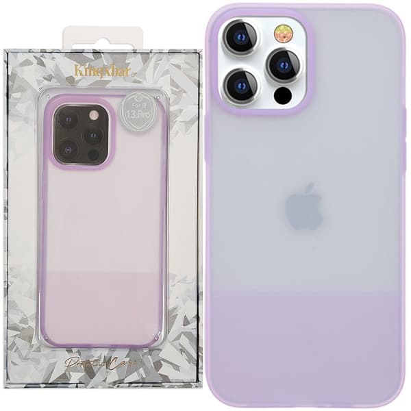 Kingxbar Plain Series beskyttelsesdeksel til iPhone 13 Pro Max silikondeksel lilla