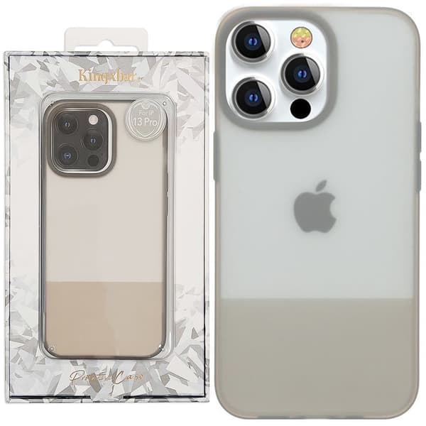 Kingxbar Plain Series beskyttelsesdeksel til iPhone 13 Pro, silikondeksel grå