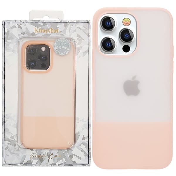 Kingxbar Plain Series beskyttelsesdeksel til iPhone 13 Pro for silikondeksel rosa
