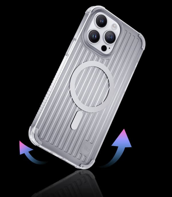 Kingxbar PQY Go Out-serien magnetisk deksel til iPhone 14 Plus MagSafe sølv