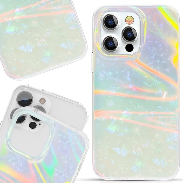Kingxbar Shell Series luksus, stilig deksel til iPhone 13 Pro, pearl and mint