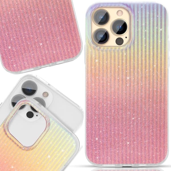 Kingxbar Travel Series Luxury Elegant Case for iPhone 13 Pro Orange (Solnedgang)