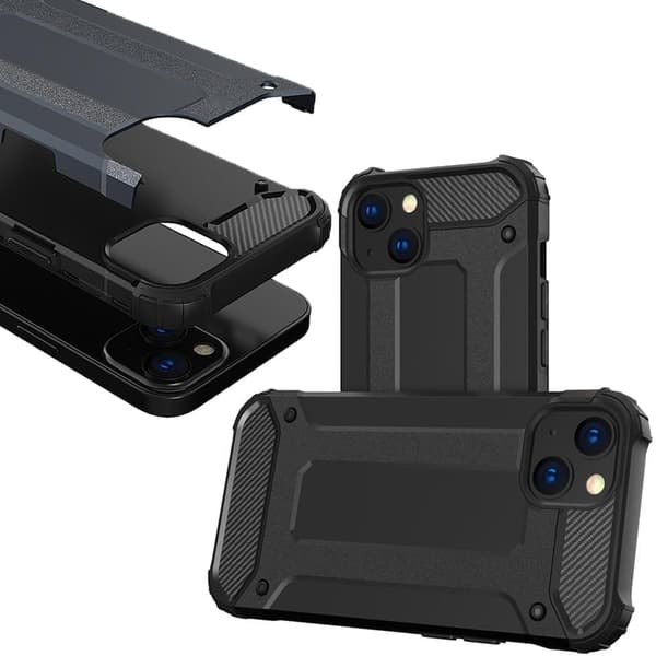 Hybrid Armor-deksel iPhone 14 pansret hybrid-deksel svart