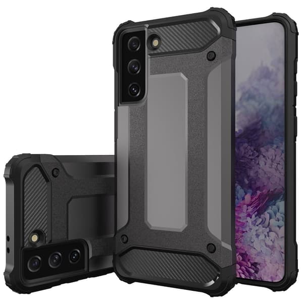 Hybrid Armor-deksel til Samsung Galaxy S23 Ultra pansret hybriddeksel, svart