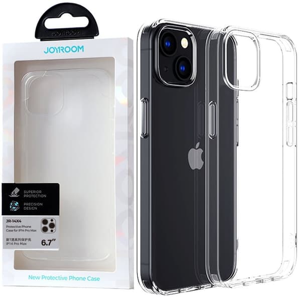 Joyroom 14X Deksel Deksel for iPhone 14 Plus, slitesterk beskyttelsesveske, gjennomsiktig (JR-14X3)