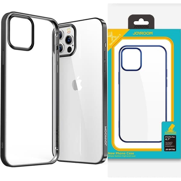 Joyroom New Beautiful Series Ultra Thin Transparent Deksel med Metallramme for iPhone 12 mini Svart (JR-BP794)