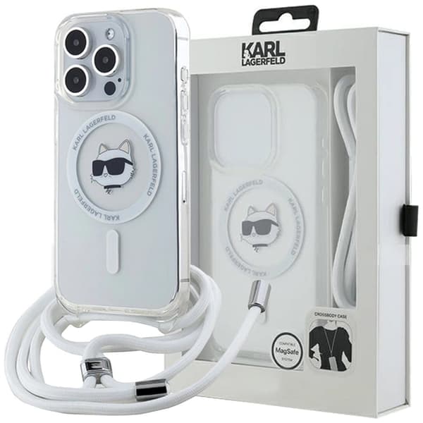Karl Lagerfeld IML Choupette Head & Cord MagSafe-deksel til iPhone 14 Pro Max - Gjennomsiktig