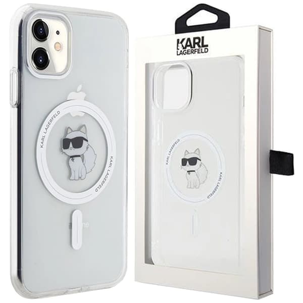 Karl Lagerfeld IML Choupette MagSafe deksel til iPhone 11 / Xr - gjennomsiktig