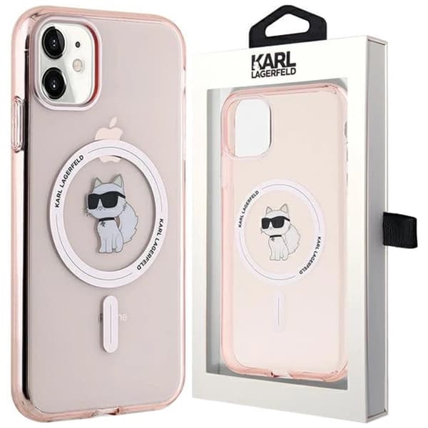 Karl Lagerfeld IML Choupette MagSafe deksel til iPhone 11 / Xr - rosa