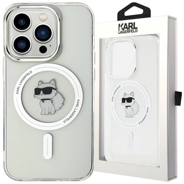 Karl Lagerfeld IML Choupette MagSafe deksel til iPhone 14 Pro Max - gjennomsiktig