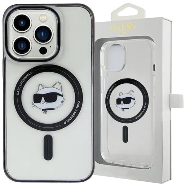 Karl Lagerfeld IML Choupette Head MagSafe-deksel til iPhone 15 Plus - Gjennomsiktig