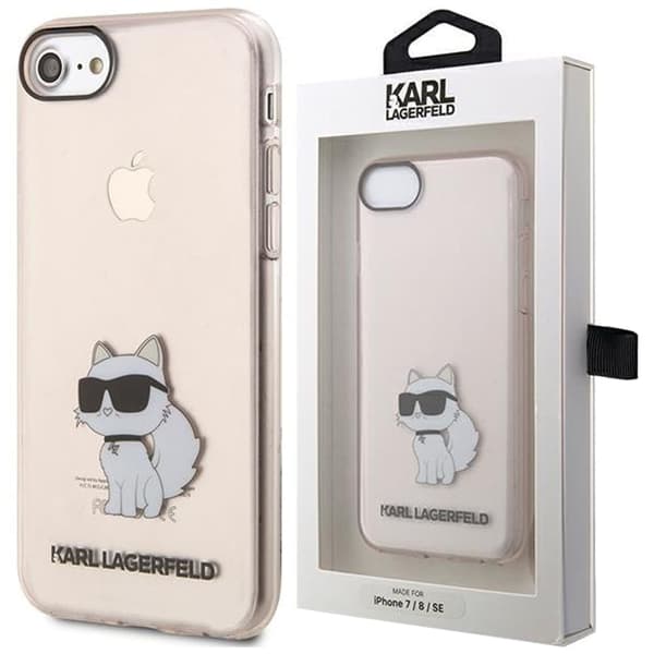 Karl Lagerfeld KLHCI8HNCHTCP-deksel iPhone 7/8/ SE 2020 / SE 2022 - rosa Ikonik Choupette