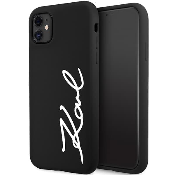 Karl Lagerfeld KLHCN61SKSVGK beskyttelsesdeksel for iPhone 11 / Xr - svart silikonsignatur