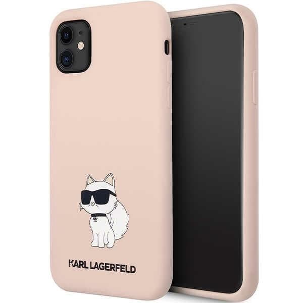 Karl Lagerfeld KLHCN61SNCHBCP Deksel til iPhone 11/ XR Hard Deksel - Rosa Silikon Choupette