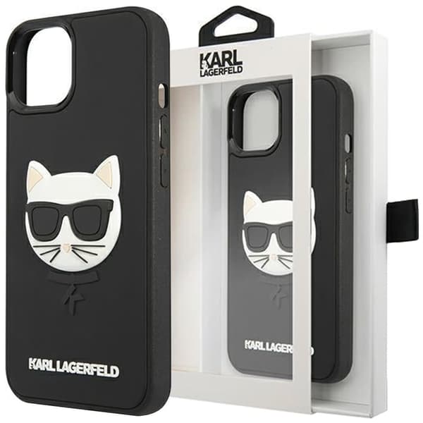 Karl Lagerfeld KLHCP13LCH3DBK 13 Pro / 13 veske - svart 3D gummichoupette