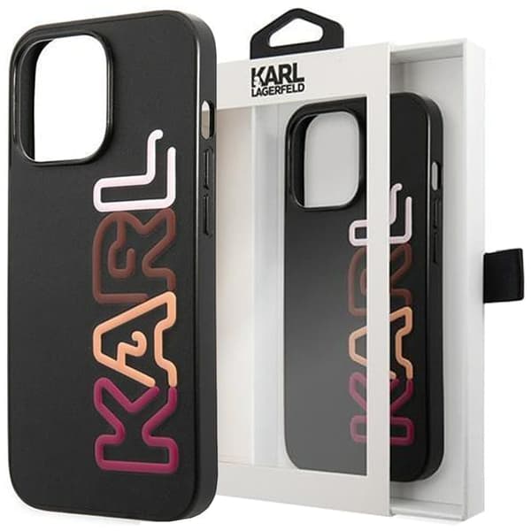 Karl Lagerfeld KLHCP13MPCOBK iPhone 13 6.1 svart/svart hardt deksel Multipink merkevare
