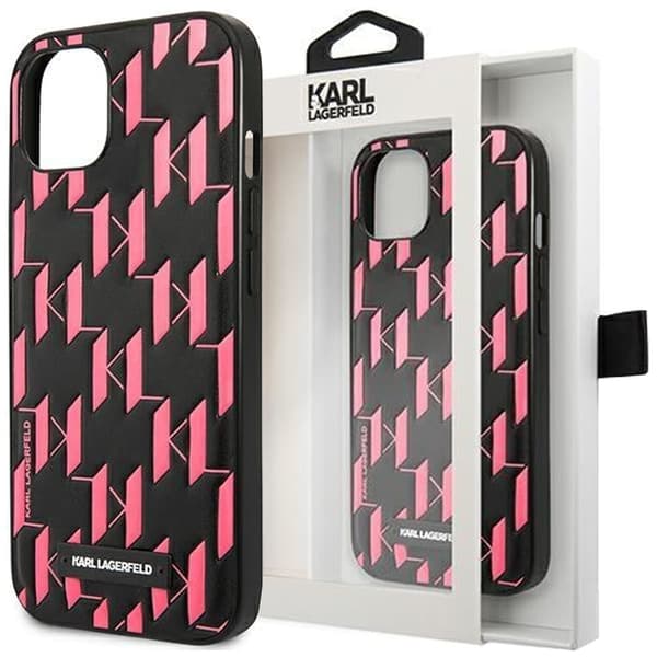 Karl Lagerfeld KLHCP13SMNMP1P iPhone 13 mini 5.4 hardt etui rosa/rosa Monogram Plaque