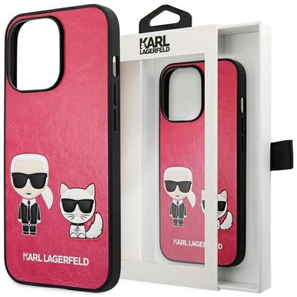 Karl Lagerfeld KLHCP13SPCUSKCP iPhone 13 mini 5.4 fuchsia/fuchsia hardt deksel Ikonik Karl & Choupette