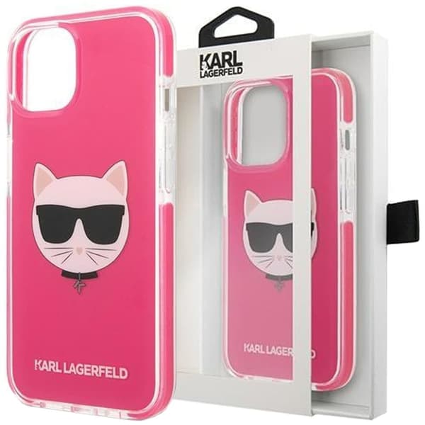Karl Lagerfeld KLHCP13STPECPI iPhone 13 mini 5.4 hardt etui fuchsia/fuschia Choupette Head
