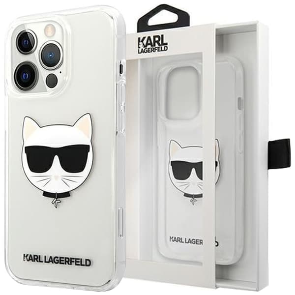 Karl Lagerfeld KLHCP13XCTR deksel til iPhone 13 Pro Max hard - gjennomsiktig Choupette Head
