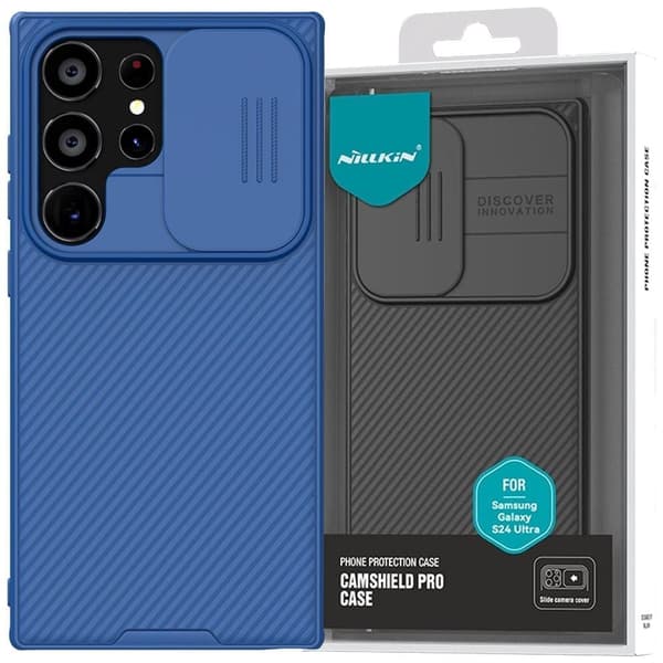 Nillkin CamShield Pro Armored Case med kamerabeskyttelse til Samsung Galaxy S24 Ultra - Blå
