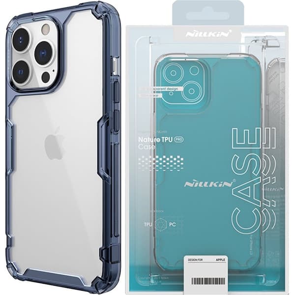 Nillkin Nature Pro-deksel iPhone 14 Pro Max pansret deksel blått deksel