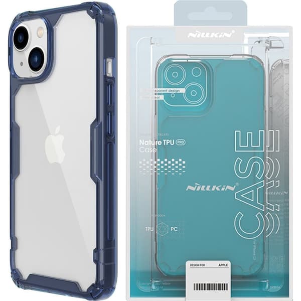 Nillkin Nature Pro iPhone 14 Plus-deksel, pansret deksel, blått deksel