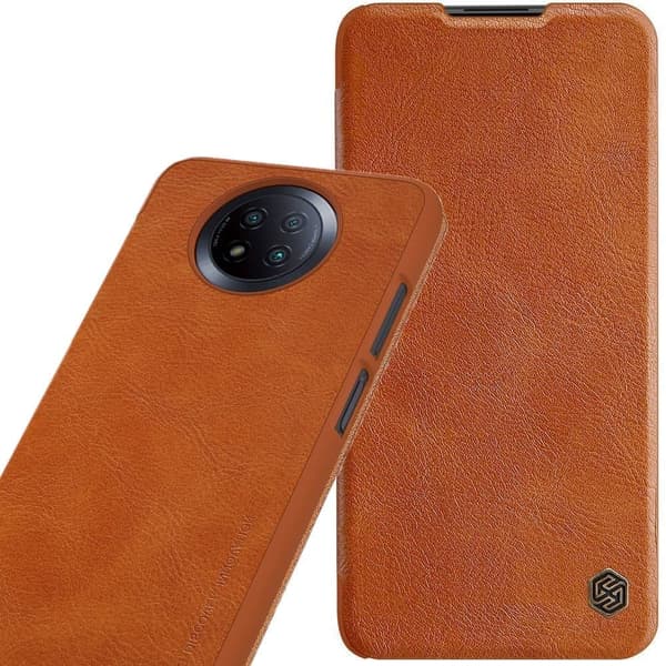 Nillkin Qi lærveske til Xiaomi Redmi Note 9T 5G brun